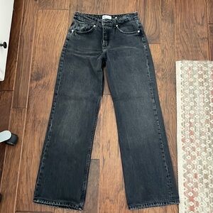 Zara Mid Rise Wide Leg Jeans